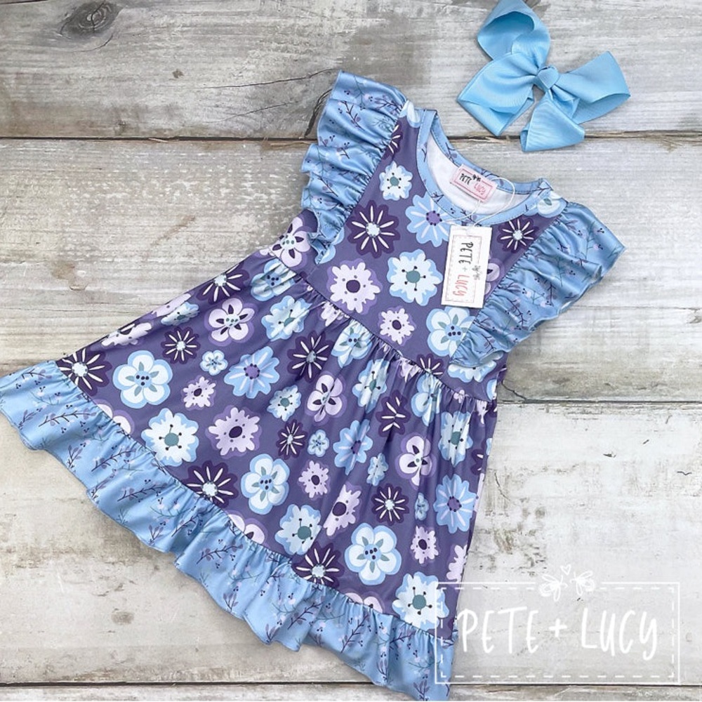 Pete + Lucy Plum Blooms Dress